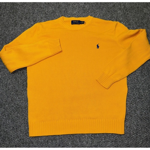 Polo Ralph Lauren Other - Polo Ralph Lauren Yellow Tight-Knit Crew Neck Pullover Sweater Men's M